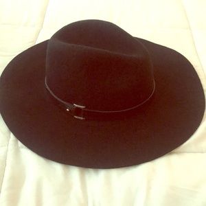 Black Calvin Klein Wide Brim Fedora Hat